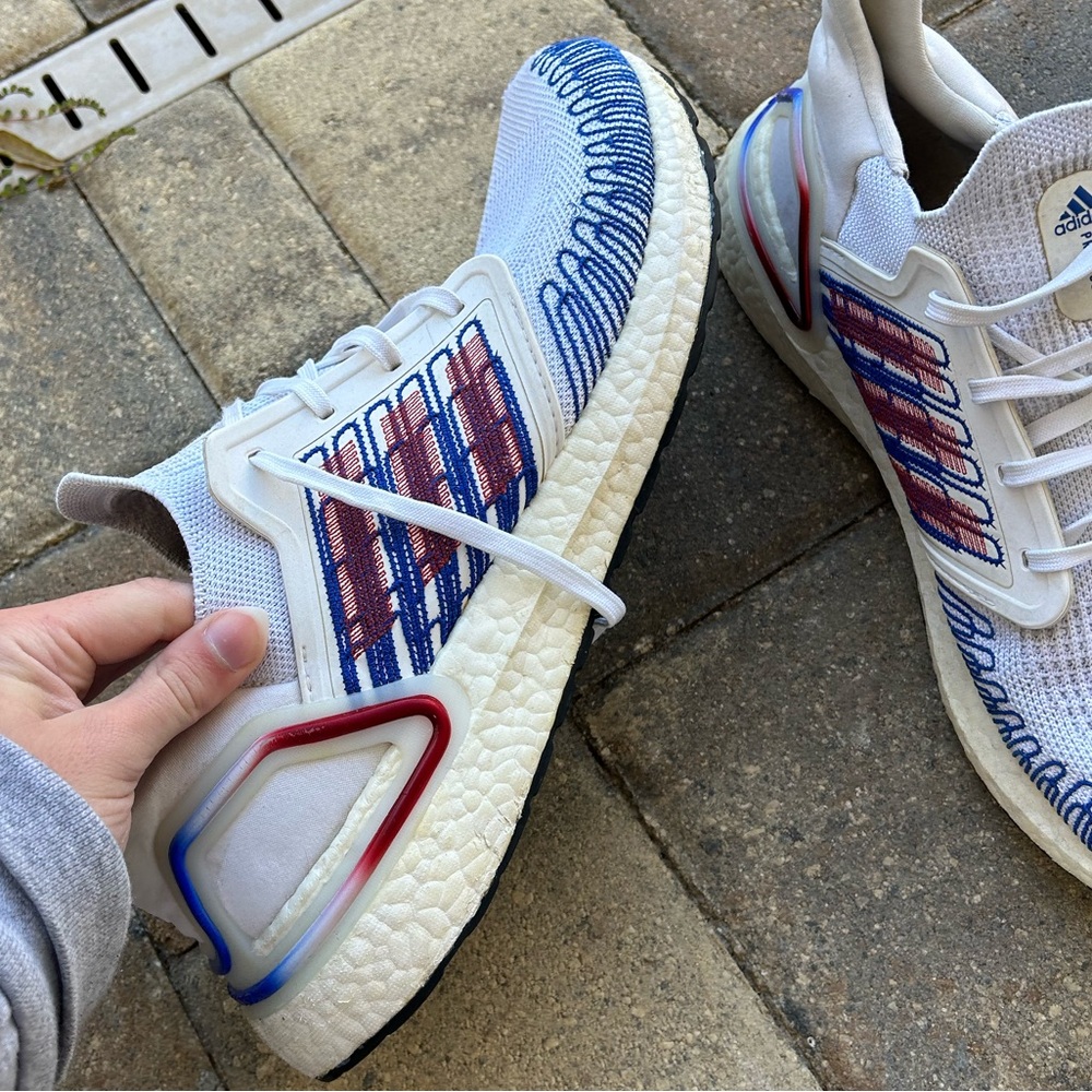 Adidas Ultra Boost 20 Running Shoes Red White Blue Men’s Size 12